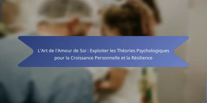 L’Art de l’Amour de Soi : Exploiter les Théories Psychologiques pour la Croissance Personnelle et la Résilience
