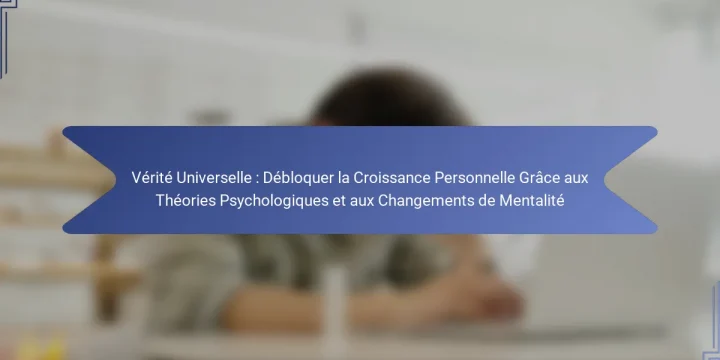 Vérité Universelle : Débloquer la Croissance Personnelle Grâce aux Théories Psychologiques et aux Changements de Mentalité